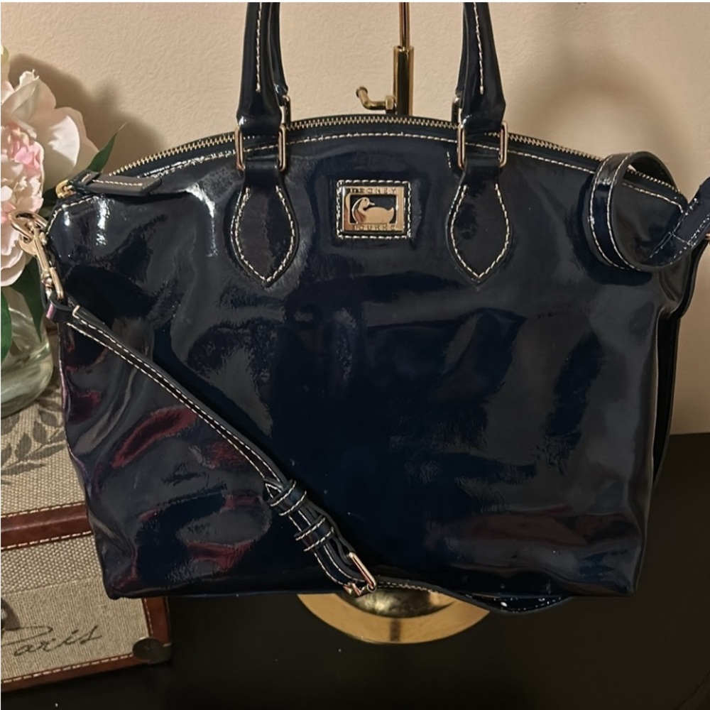 Dooney & Bourke NWOT Navy Patent Leather Satchel